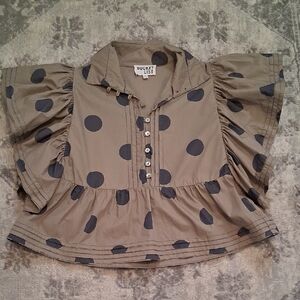 Womens Polka Dot Shirt - Gray